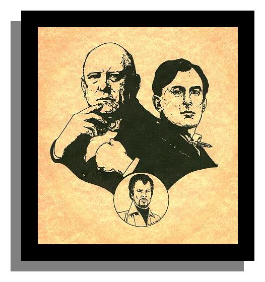 Aleister Crowley young and old with
G.M.Kelly