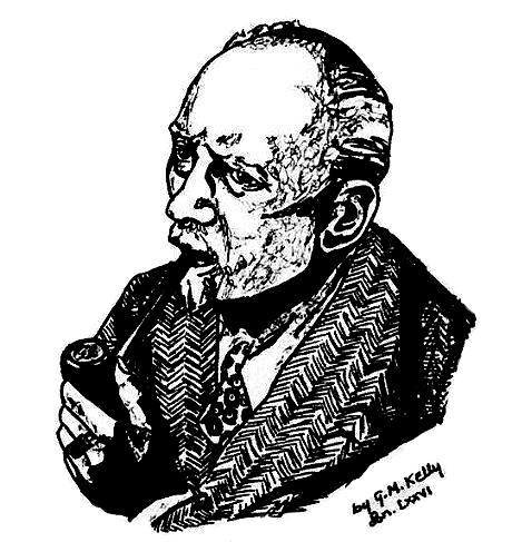 Aleister Crowley in his latter years, by 
G.M.Kelly